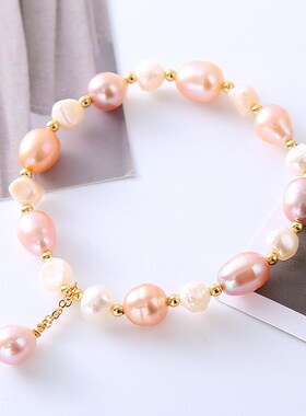 新款高级感小众天然珍珠手链轻奢高贵气质简约时尚不掉色手串饰品