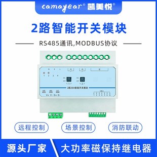 办公楼智能照明控制模块2路20A灯光控制系统开关模块集中控制器
