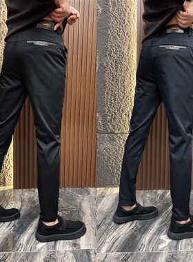 7769春夏季男士商务休闲裤男裤子欧货西裤百搭直筒裤时尚修身长裤