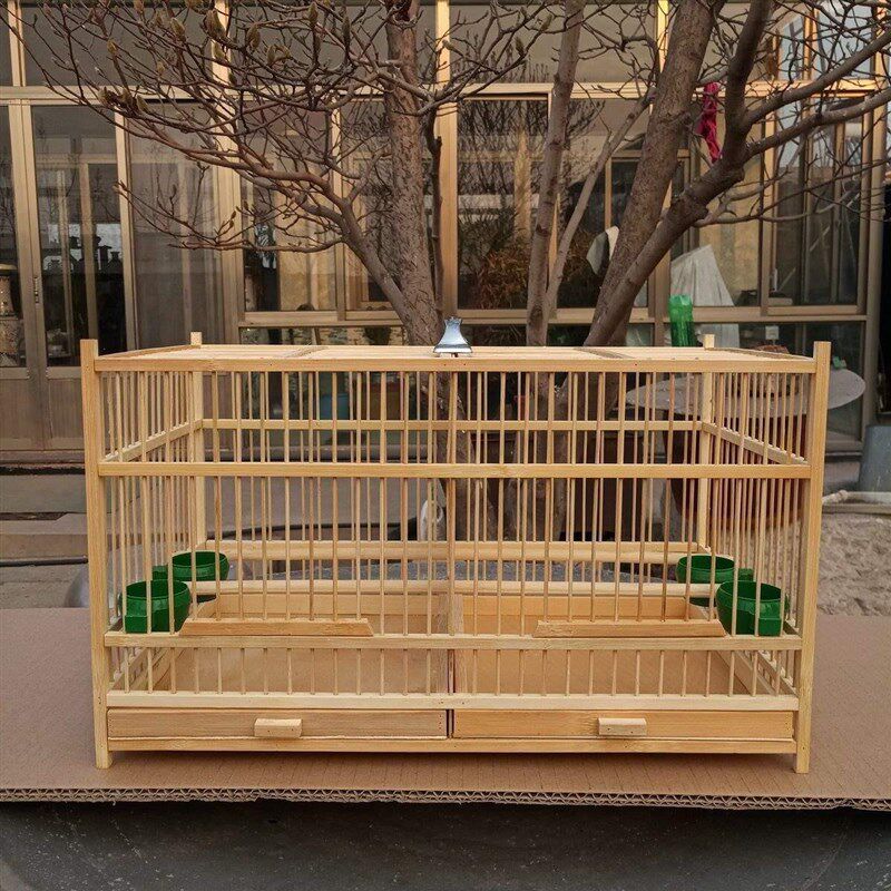 鸟笼排笼绣眼黄雀贝子珍珠鸟小型鸟类双格笼精品带隔断