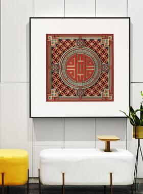 梯木叠雕现代简约餐厅装饰画入户玄关挂画办公室墙面装饰招财壁画