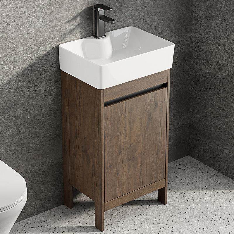 落地式洗脸盆柜组合陶瓷一体洗漱台池化妆室浴室小尺寸洗手盆简易