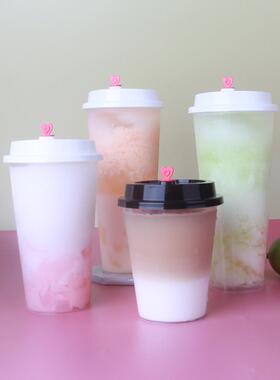 一次性360/600Ml/400Ml奶茶杯注塑Pp90硬化加厚商业轻杯果汁饮料