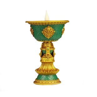 可充电Led吉祥八宝莲灯佛灯佛坛佛寺仙家供灯佛前灯天长地久灯