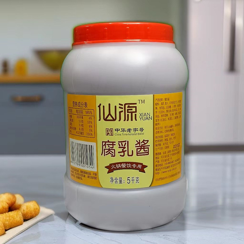 仙源腐乳酱5kg/桶腐乳汁火锅店用摊煎饼卤煮餐饮实惠装包邮-封面