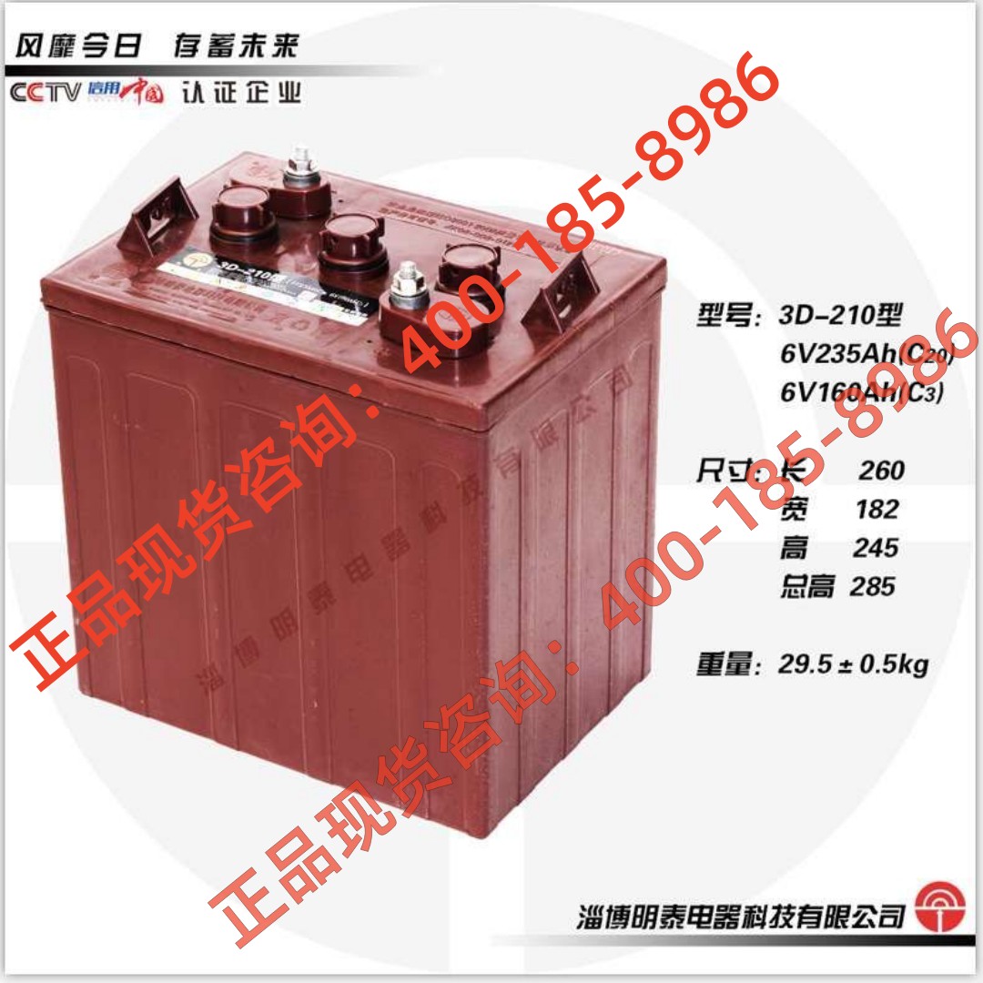 明泰电瓶3D-210型6V235AH