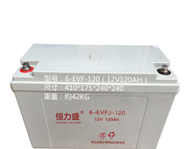 6-EVFJ-120  电动四轮车 扫地机 老年代步车胶体动力电瓶12V120AH