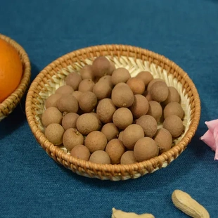 饰手工竹碟圆形簸箕 托盘竹编制品收纳篮家居竹盘小号创意家用篮装