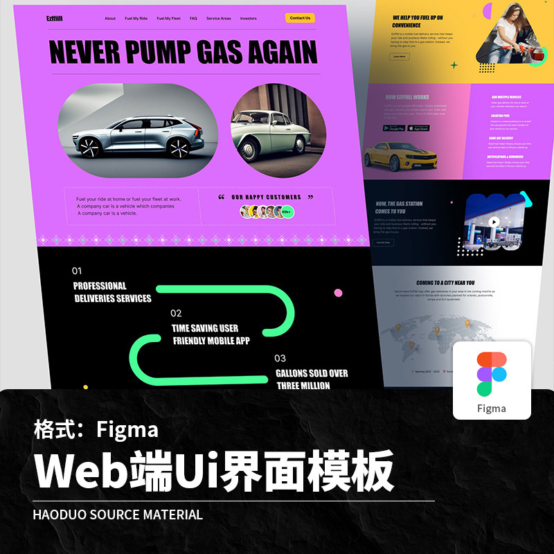 多风格简约大气PC电脑网页官网首页Web端UI界面Figma模板设计素材怎么看?