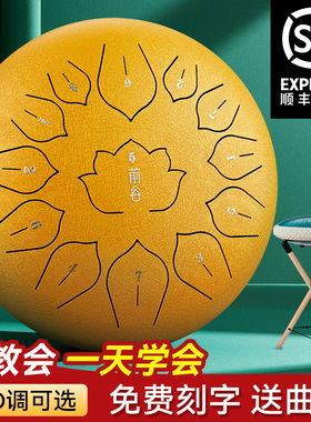 前谷正品空灵鼓钢舌鼓碳钢品牌官方15音空忘色专业级儿童乐器13音