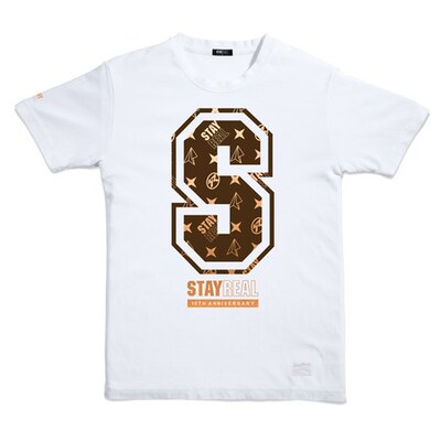 五月天阿信潮牌stayreal金色璀璨s定番t恤 短袖黑白情侣十周年