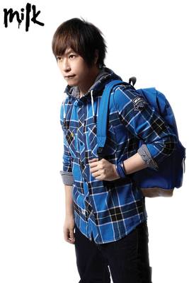 五月天阿信同款双面情人红色衬衫