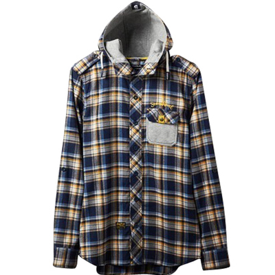 五月天阿信同款连帽黄色青春衬衫