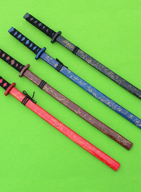 木刀木剑5岁以上儿童玩具COS舞台婚庆表演道具剑道练习竹木刀剑木