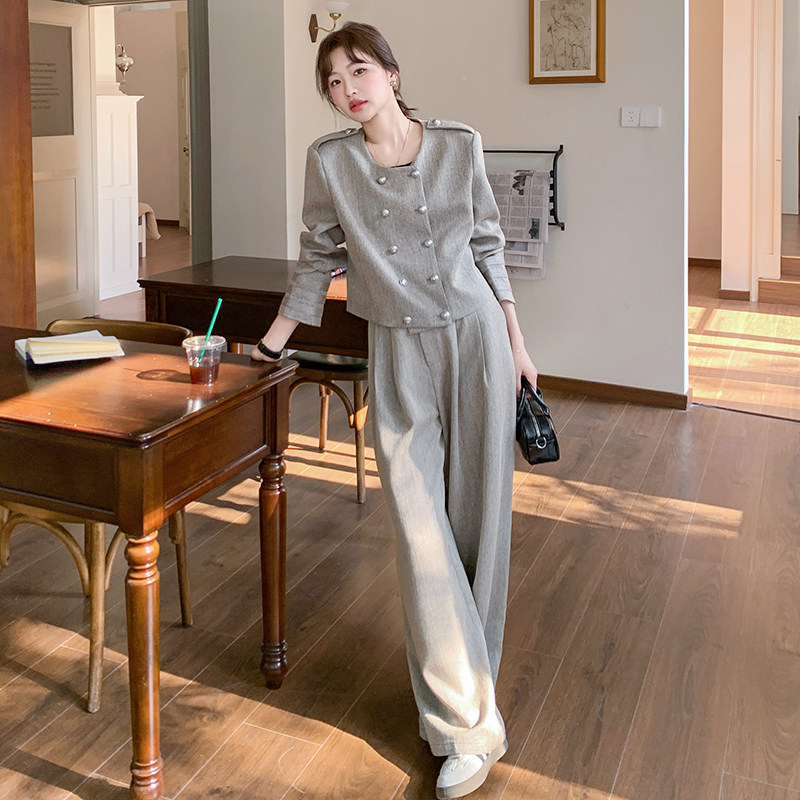 【档口有货】高品质风衣式外套裤子两件套2C079-2502-p175-k248,女装套装/套裙,2C079