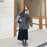【现上新】花灰色70羊毛大衣（送围巾）079-4544-p330-k488，女装毛呢外套，2C079