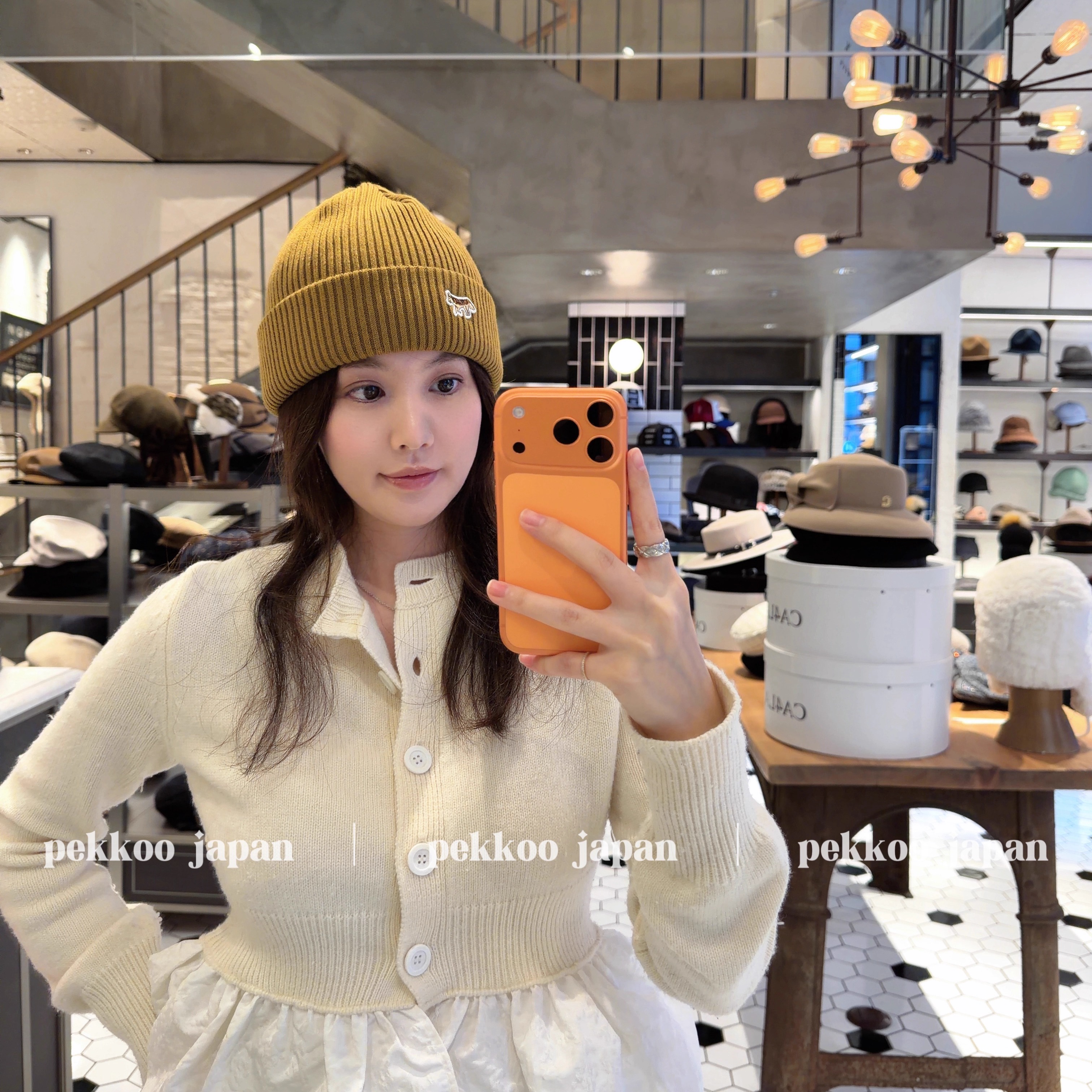 56-61cm CA4LA TAM02828 WP WATCH 秋冬男女同款 刺绣贴花针织帽