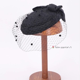 LACE 蕾丝蝴蝶结 VEIL CAM50164 优雅羊毛毡礼帽 TOQUE CA4LA