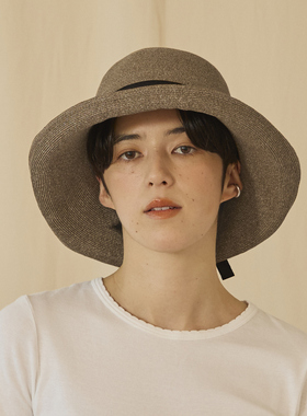 58cm 可水洗 arth 242021202 春夏编织丝带遮阳帽可折叠