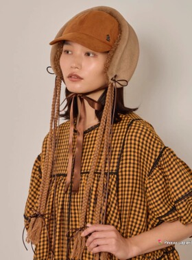 57-59cm arth  x aya mitsuami 254021251 联名款 简约耳罩鸭舌帽