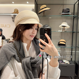 59cm CAS7 CA4LA BRAID 草编报童帽鸭舌帽 ZKF00017 可手洗UV防晒