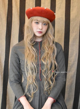 57.5cm Barairo  L-008324 25年秋冬 钉钻装饰 纯色 针织贝雷帽