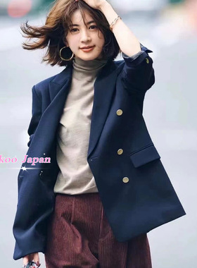 春季 ebure 日本制 杂志款 双排扣女款西装 高级感休闲西服上衣气