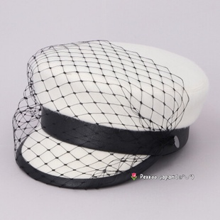 CAM12013 EVE 时尚 优雅 羊毛混纺海洋帽 58cm 可拆卸网纱 CA4LA