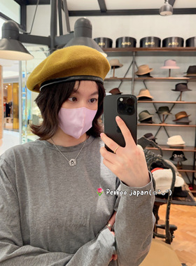 58cm CA4LA ZKN02424 MILITARY BERET S6 秋冬简约纯色羊毛贝雷帽