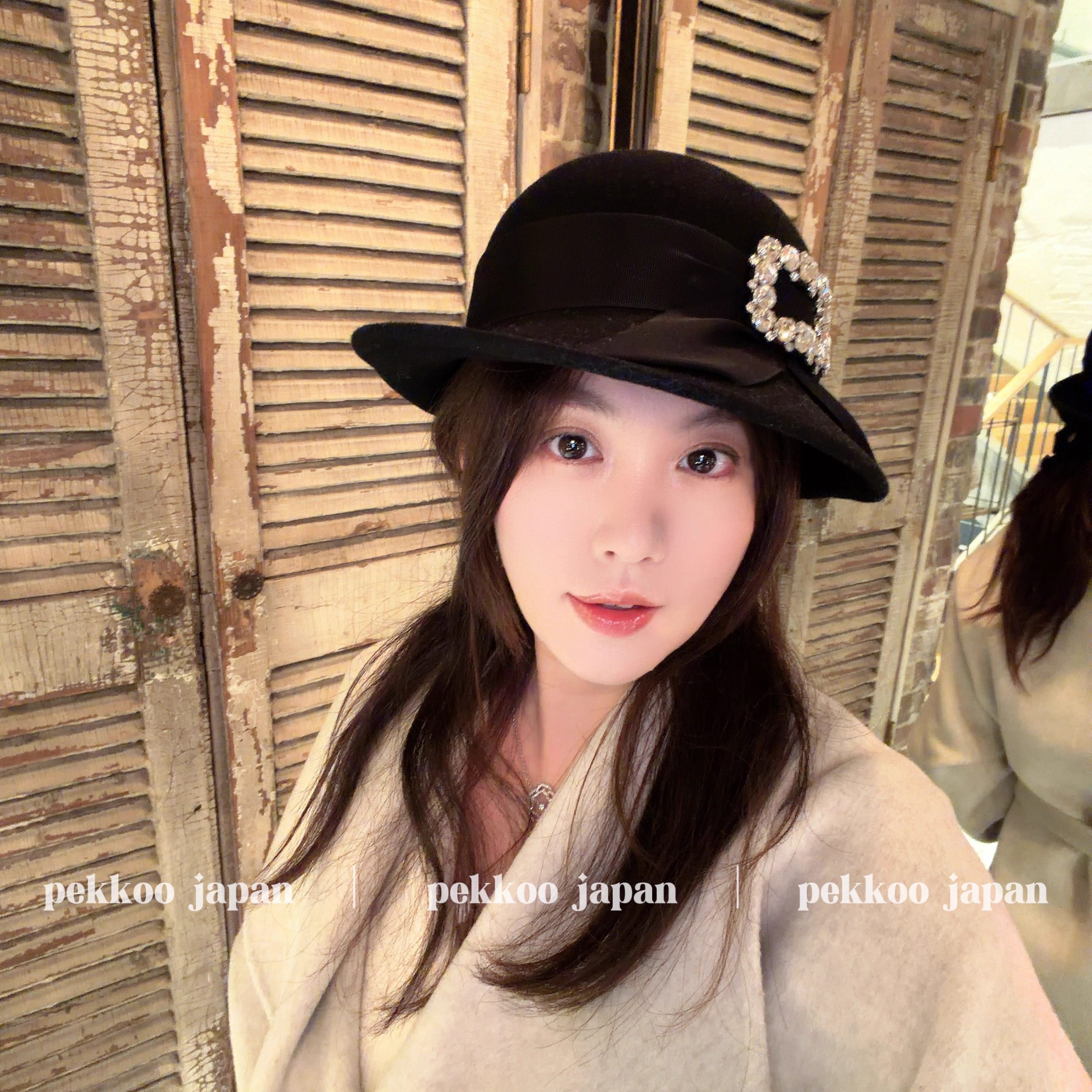 57cm CA4LA CAM50154 JEWEL BUCKLE 时尚优雅羊毛礼帽 宝石点缀