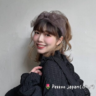 国现 CIQ209 春夏甜美网纱蝴蝶结发带 发饰 CIRQUTURE