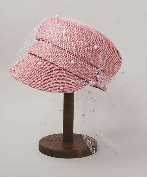 57.5cm CA4LA CAM50119 SUMMER SONG 3 优雅网纱草编鸭舌帽