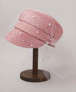 CA4LA CAM50119 SONG 优雅网纱草编鸭舌帽 SUMMER 57.5cm
