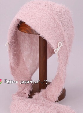 CA4LA CF PRIME SHK01249 侧面蝴蝶结装饰 发夹可拆卸 秋冬护耳帽