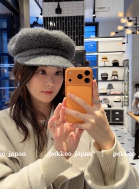 58cm CA4LA ZKN02658 YK ANGORA CAS 百搭保暖柔软 混羊毛报童帽