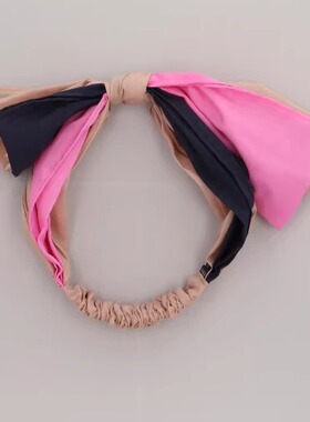 55-59cm CA4LA BRA02258 手工制作 时尚撞色 丝带蝴蝶结发带发饰