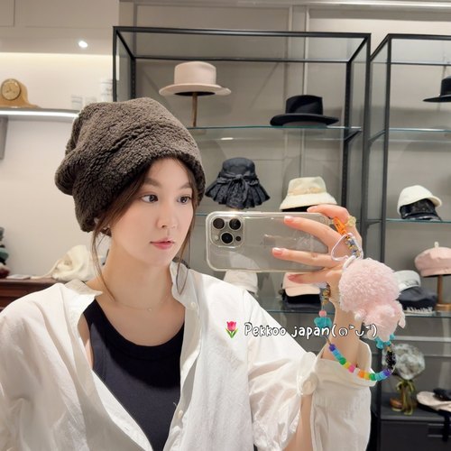 CA4LA羊羔毛渔夫帽大头围休闲