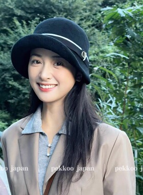 国现 沈月同款 分码 Chapeau d.o 254060201 优雅法式 羊毛渔夫帽