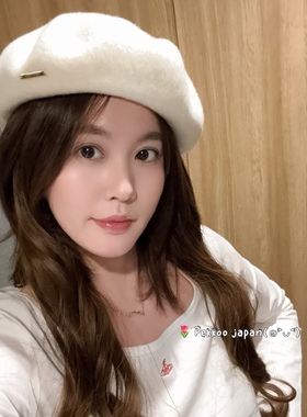 58cm maison kaya COB2407 秋冬时尚简约纯羊毛显脸小贝雷帽