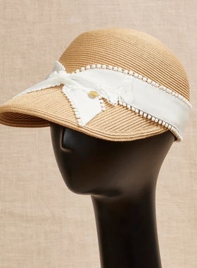 防晒遮阳 2023新款 Athena new york 蝴蝶结休闲鸭舌帽草帽Megan