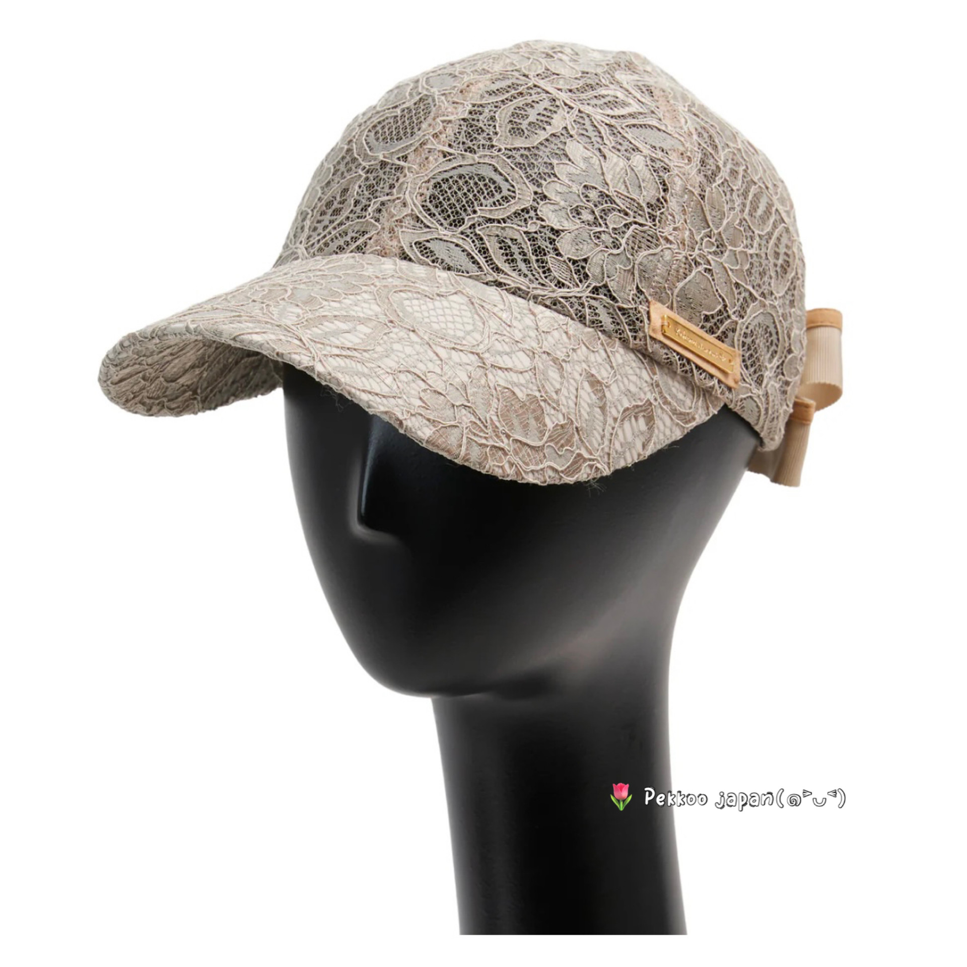 uv防晒57cm Athena new york Bonita 蕾丝花纹蝴蝶结鸭舌帽棒球帽