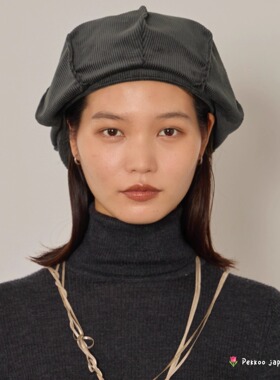 分码 arth Corduroy Tuck Cas 253021007 柔软立体褶皱休闲鸭舌帽