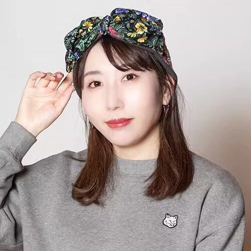 55-59cm CA4LA ONM01910 FLOWER JQ 优雅花朵 羊毛针织发带发饰