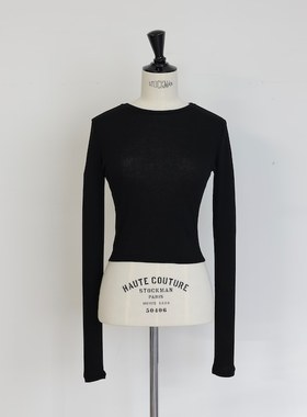 Ayako gypsohila GPSK-513 Airy 通勤纯色透气长袖短款T恤