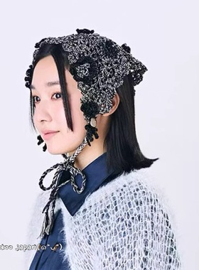 CA4LA SHK01253 COLETTE 三角巾包头巾 头饰 手工编织花朵