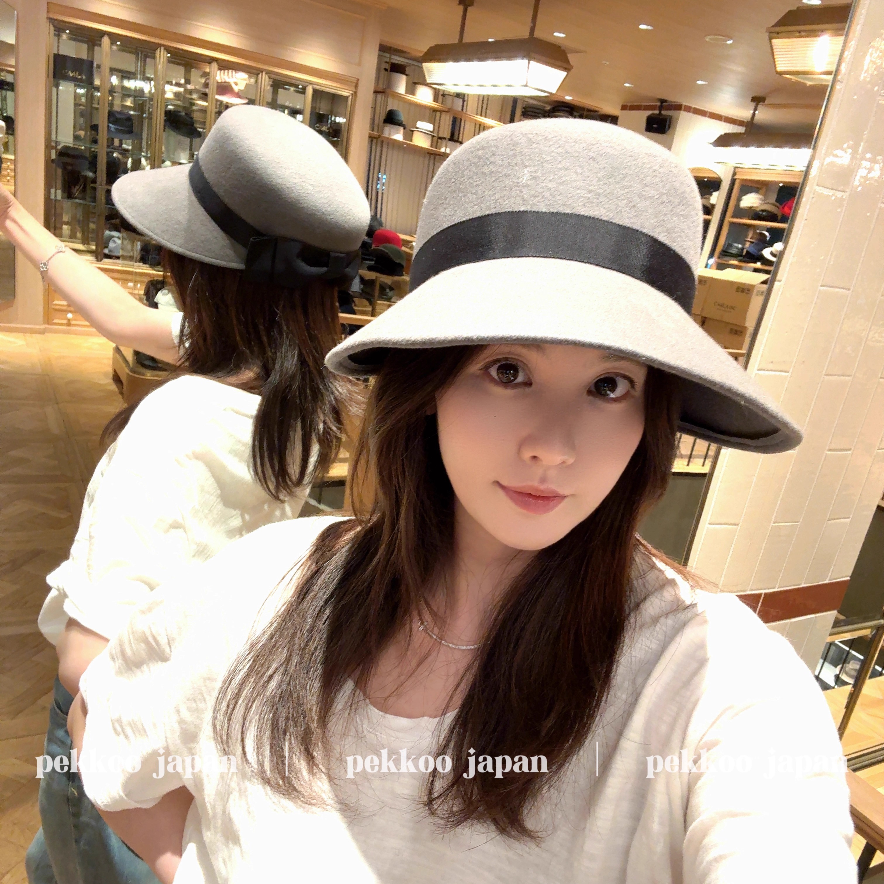 57.5cm CA4LA KTZ02724 SUNNY SIDE UP 甜美蝴蝶结丝带 羊毛礼帽