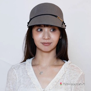 羊毛可折叠鸭舌帽 57.5cm SHK01280日系秋冬 LUCIE 前进帽 CA4LA