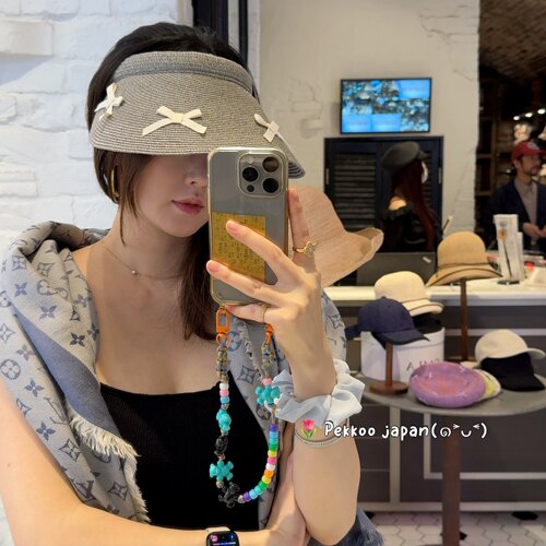 CA4LATOZ00176蝴蝶结空顶遮阳帽