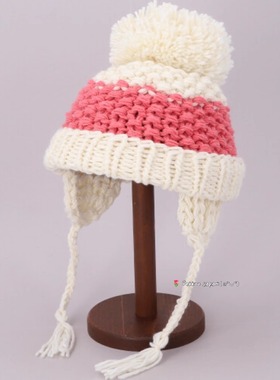 55-59cm CA4LA ZKN02612 HAND KNITTED 秋冬护耳保暖 可爱 针织帽