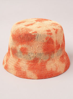 59cm CA4LA ZKN02432 BUCKET3 春夏新款 扎染针织显脸小渔夫帽